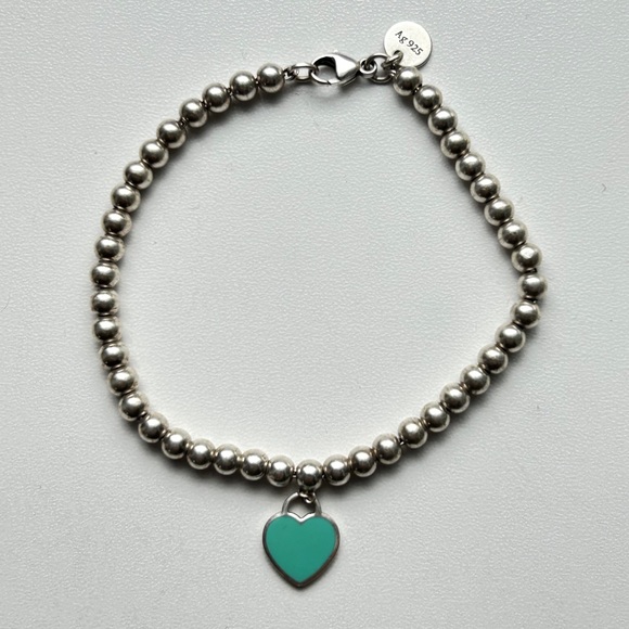 Tiffany & Co. Jewelry - Tiffany & Co. Return to Tiffany Heart Tag Beaded Bracelet - Tiffany Blue Heart